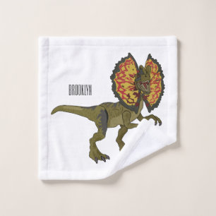 Conjunto De Toalhas Ilustração de desenho animado de Dilophosaurus