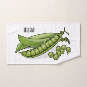 Conjunto De Toalhas Ilustração de desenho animado de ervilha