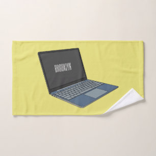 Conjunto De Toalhas ilustração de desenho animado de laptop