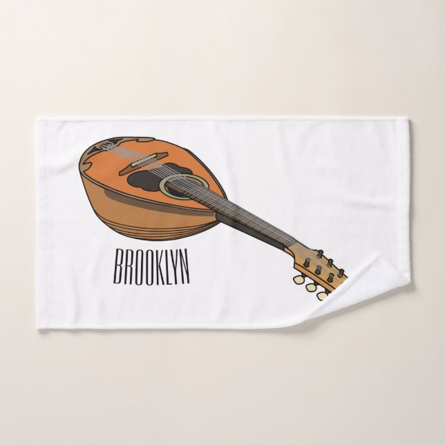 Conjunto De Toalhas Ilustração de desenho animado de Mandolin (Toalha de mão)