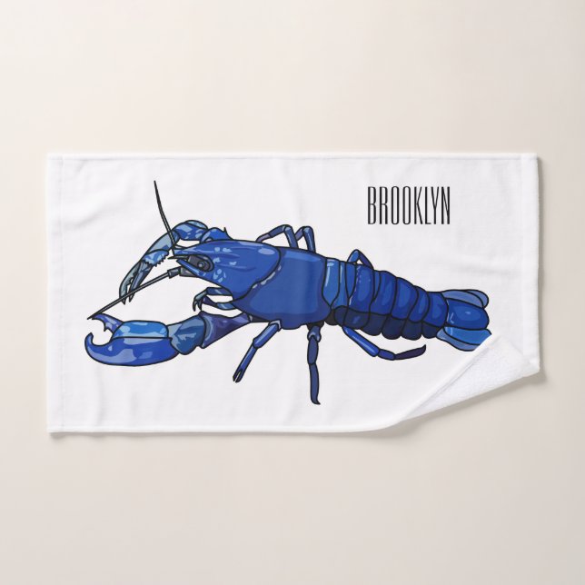 Conjunto De Toalhas Ilustração de desenho animado de marron azul (Toalha de mão)