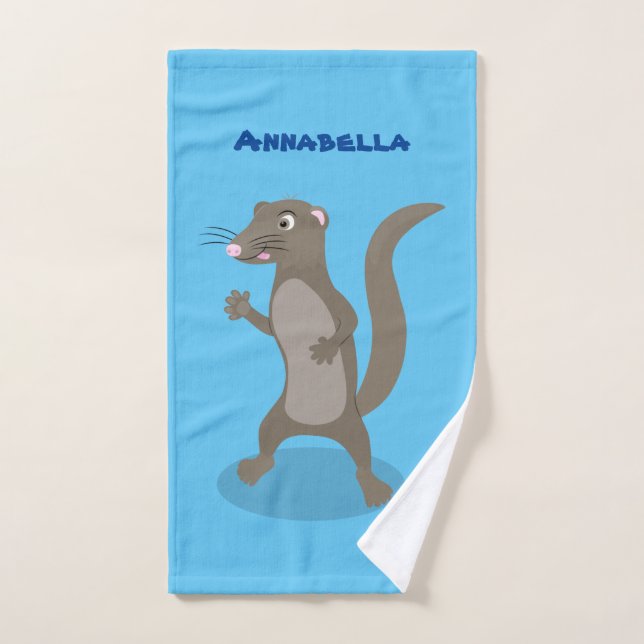 Conjunto De Toalhas Ilustração de desenho animado de monguose (Toalha de mão)