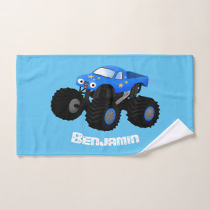 Conjunto De Toalhas Ilustração de desenho animado de monstro azul boni