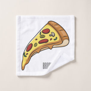Conjunto De Toalhas Ilustração de desenho animado de pizza