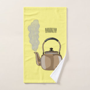 Conjunto De Toalhas Ilustração de desenho animado de Stovetop ou de ch