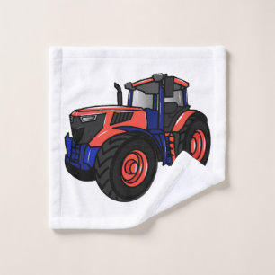 Conjunto De Toalhas Ilustração de desenho animado de trator