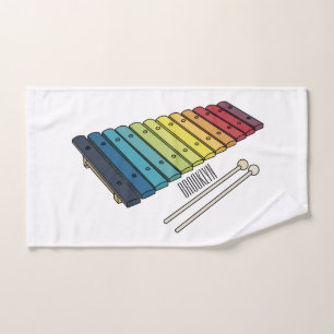 Conjunto De Toalhas Ilustração de desenho animado de xilofone