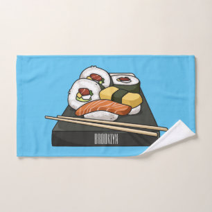 Conjunto De Toalhas Ilustração de desenho animado Sushi