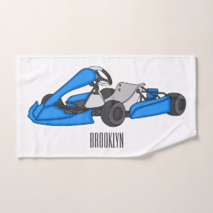 Conjunto De Toalhas Ilustração de desenho de corrida de Kart