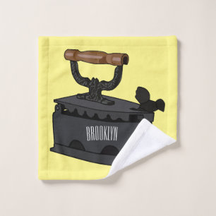 Conjunto De Toalhas Ilustração de desenho de ferro do carvão