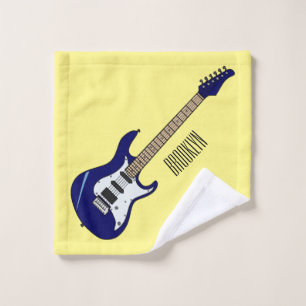 Conjunto De Toalhas Ilustração de desenho de guitarra elétrica
