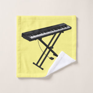 Conjunto De Toalhas Ilustração de desenho de piano de teclado
