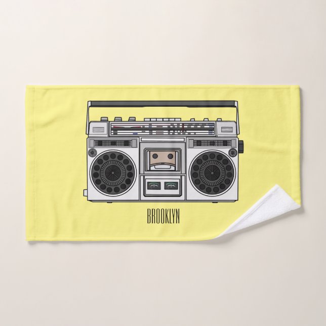 Conjunto De Toalhas Ilustração de desenho de rádio (Toalha de mão)
