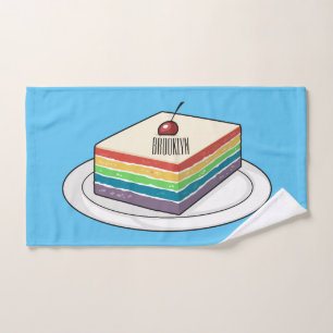 Conjunto De Toalhas Ilustração de desenho do bolo-arco-íris