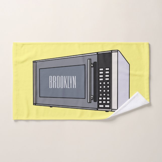 Conjunto De Toalhas Ilustração de desenho em micro-ondas (Toalha de mão)