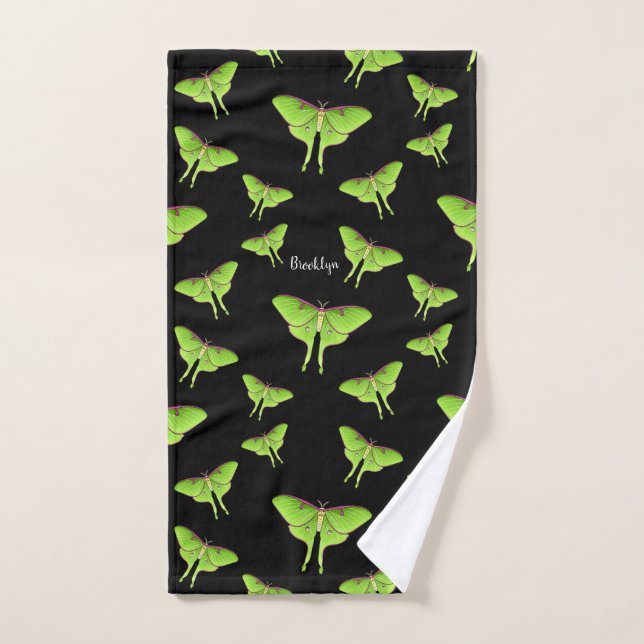 Conjunto De Toalhas Ilustração do desenho animado de Luna Moth (Toalha de mão)
