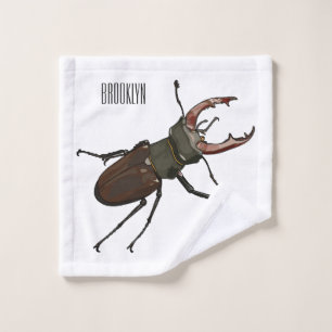 Conjunto De Toalhas Ilustração do desenho animado do besouro do Stag