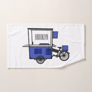 Conjunto De Toalhas ilustração do desenho do carrinho de comida