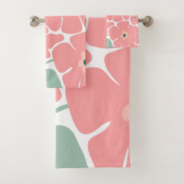 Conjunto De Toalhas Ilustração Floral