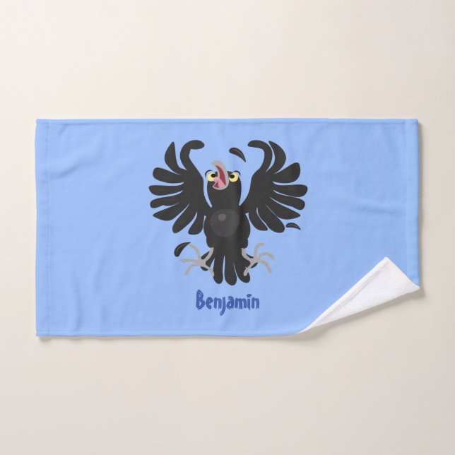 Conjunto De Toalhas Imagem de desenho animado de corvo maluco (Toalha de mão)