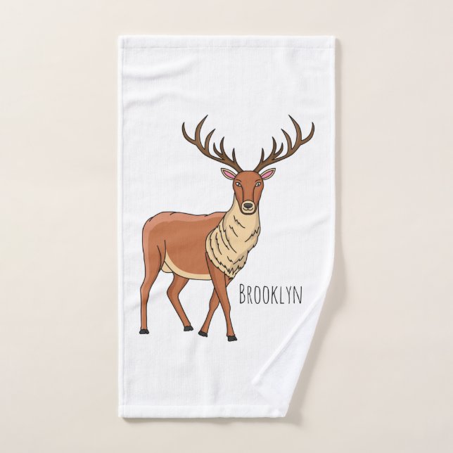 Conjunto De Toalhas Imagem de desenho de Reindeer (Toalha de mão)