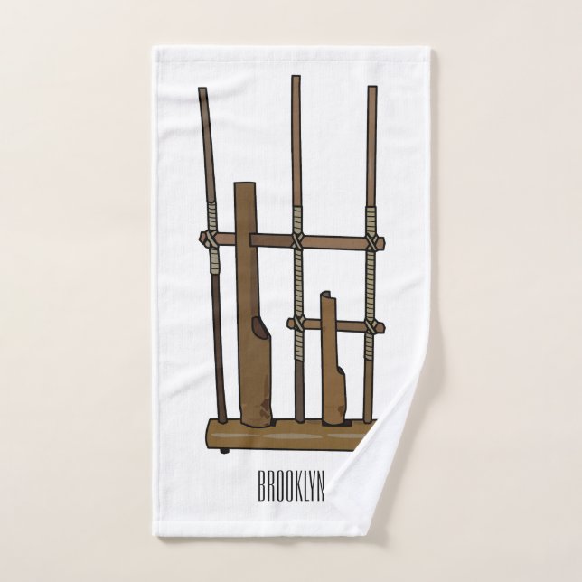 Conjunto De Toalhas Imagem de desenhos angklung (Toalha de mão)