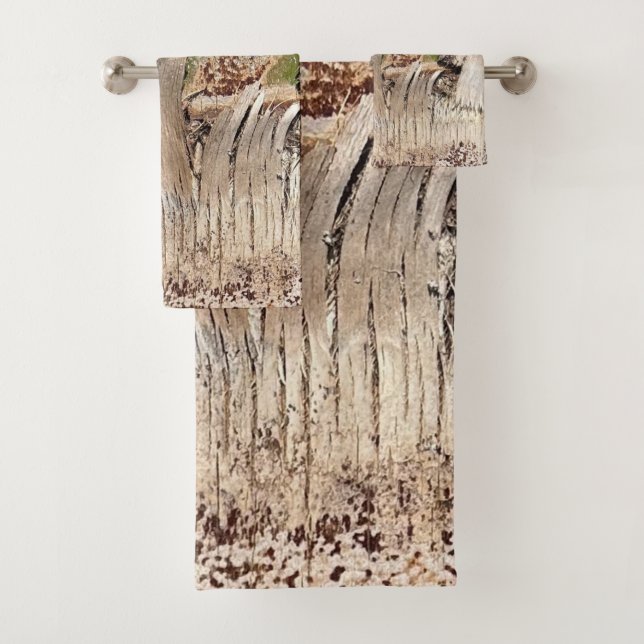 Conjunto De Toalhas Imagem de Foto de Fechamento de Textura de Tronco  (Insitu)