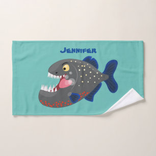 Conjunto De Toalhas Imagem de uma piranha engraçada e famosa