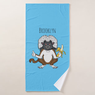 Conjunto De Toalhas Imagem do desenho do macaco Cotton Top Tamarin