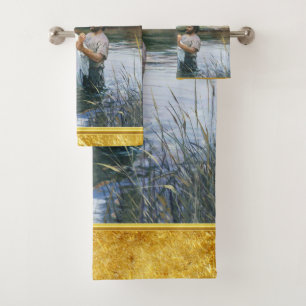 Conjunto De Toalhas Imagem dois do baptismo do Jesus Cristo