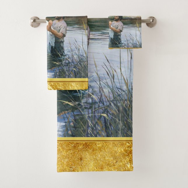 Conjunto De Toalhas Imagem dois do baptismo do Jesus Cristo (Insitu)