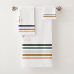 Conjunto De Toalhas Imagem Retrora Chic Monograma