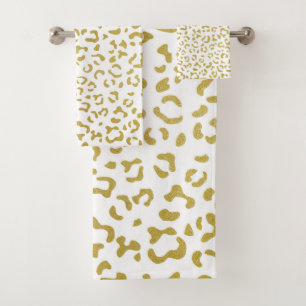 Conjunto De Toalhas Impressão Animal, Manchas Leopardo, Brilho - Bran