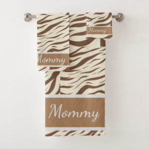 Conjunto De Toalhas Impressão animal, zebra África impressão