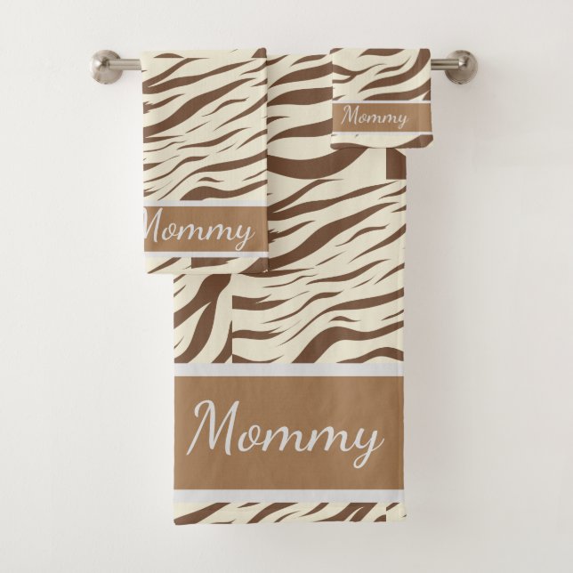 Conjunto De Toalhas Impressão animal, zebra África impressão (Insitu)