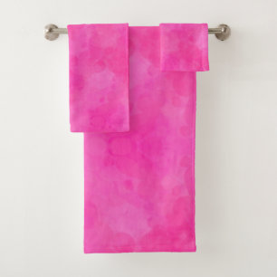 Conjunto De Toalhas Impressão Coletor de Aquarela Rosa