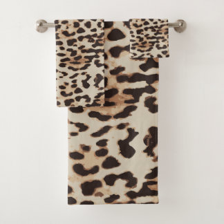 Conjunto De Toalhas Impressão de estilo Leopard.