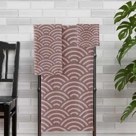 Conjunto De Toalhas Impressão de Onda Japonesa Seigaiha Padrão Rosa Mo
