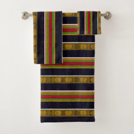 Conjunto De Toalhas Impressão de padrão afrocêntrico