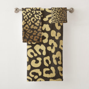 Conjunto De Toalhas Impressão de Pele de Animal Leopardo Guepardo Mode