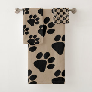 Conjunto de Toalhas - Impressão de Puppy Paw