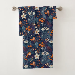 Conjunto De Toalhas Impressão Floral escandinavo