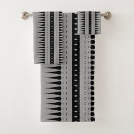 Conjunto De Toalhas Impressão Geométrica Afrocentrada • Cultural