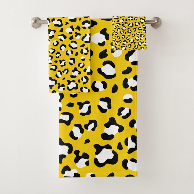 Conjunto De Toalhas Impressão Leopardo, Manchas Leopardo, Leopardo Ama (Insitu)