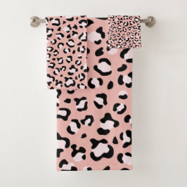 Conjunto De Toalhas Impressão Leopardo, Manchas Leopardo, Leopardo Ros