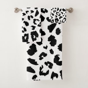 Conjunto De Toalhas Impressão-leopardo personalizável