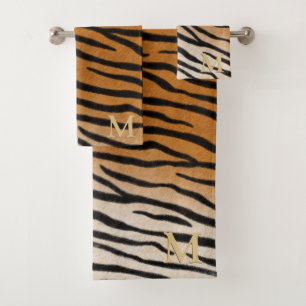 Conjunto De Toalhas Impressão Realista De Animais Tiger Pele Realista