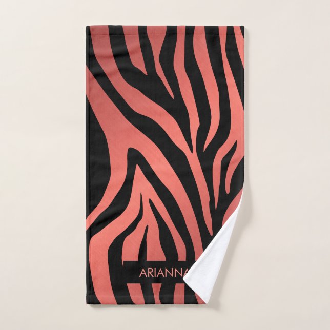 Conjunto De Toalhas Impressão Zebra Rosa (Toalha de mão)