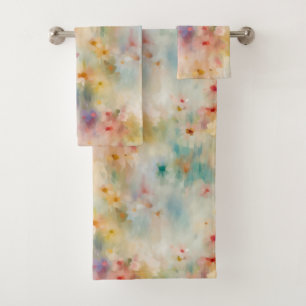 Conjunto De Toalhas Impressionista Flor Meadow