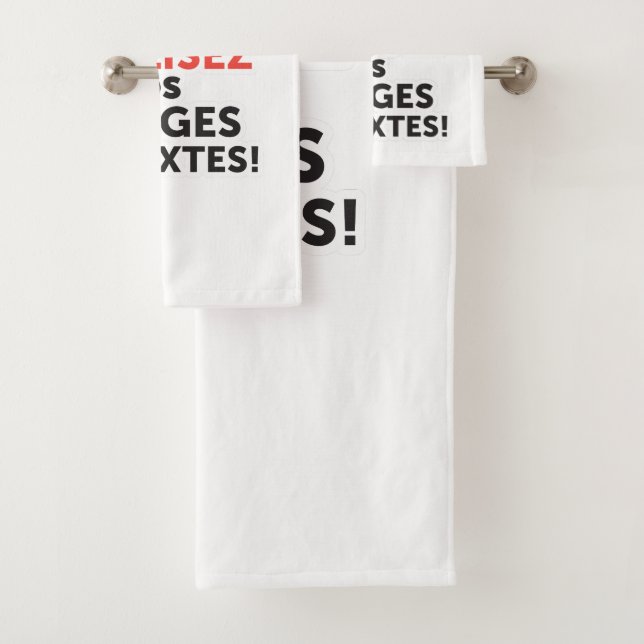 Conjunto De Toalhas Imprima seus desenhos online em francês (Insitu)